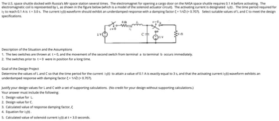 The U.S. space shuttle docked with Russias Mir space station several times. The electromagnet for opening a cargo door on th