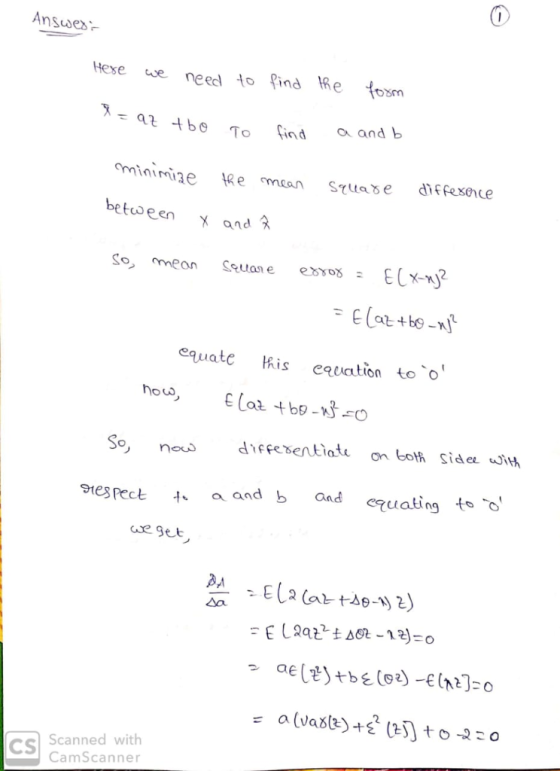 Hese we need 4o tind Re osm To ind and b beteen and equate is eation to o e get CSI scanned with CamScanner