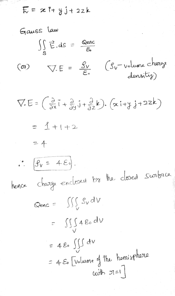 Gauss law E.dSご Genc dansity 1+2 en Chars endmed b hane 14]