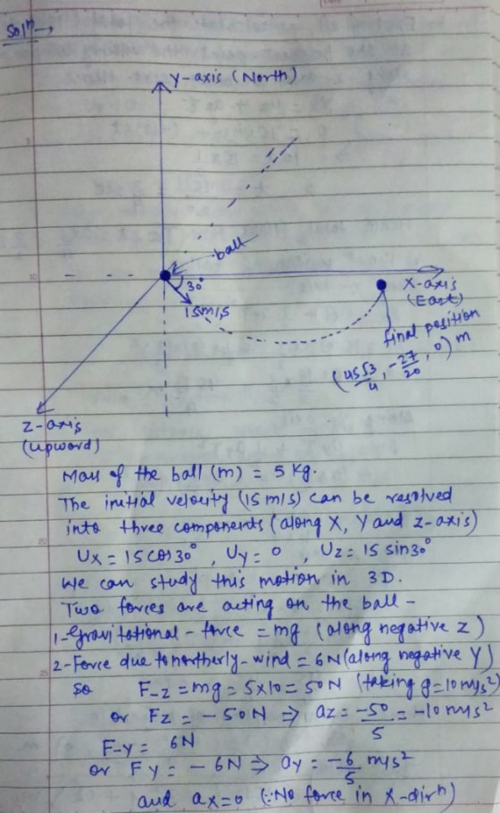 AY-axis (North) X-04-15 o) m 1 20 e on steudl this metion in Tw fovtes are autng en the bal Ve Z