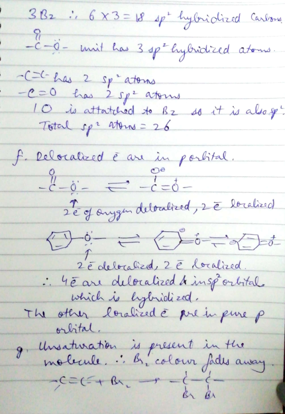 3 B2 6 x3 4p ybriolized Canbone -c-0-nit has 3 dp ybrickized atons CEhas 2 Sp atens tras -ee0 2atms 2 LO is attatrhod to Bz T