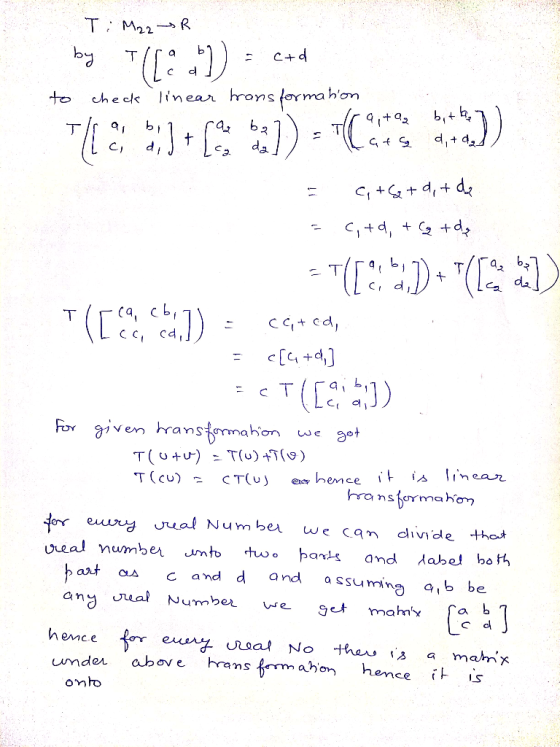 TM22 R (:) S) C+d T inear rons formaho to checls J d d CI 2d p da ( p C CCd (P [p+]> (4J) For given hransformahion got we -