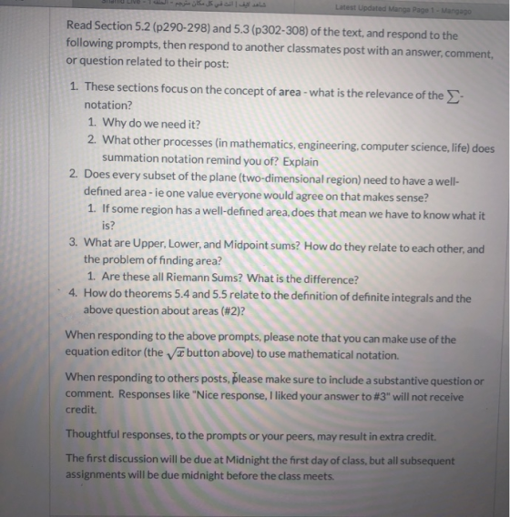 Slidtid LIve Latest Updated Manga Page 1-Mangago Read Section 5.2 (p290-298) and 5.3 (p302-308) of the text, and respond to t