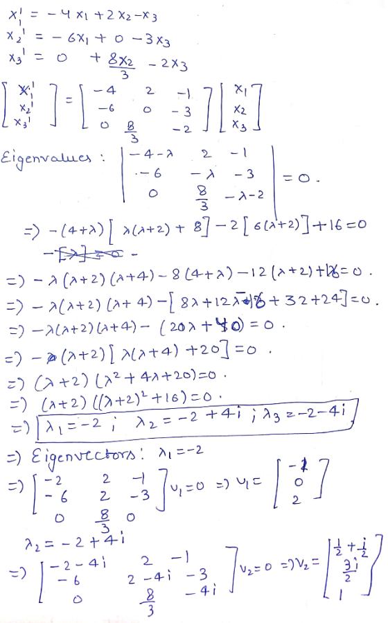 3 3 Eigenvalues. 3 2 6 -3 2 24