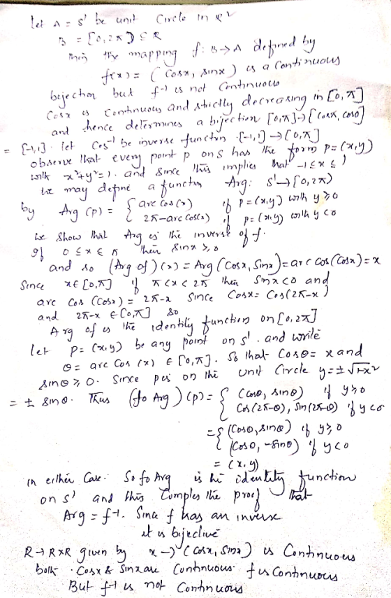 depmed ty 3-S A dd Cos Ainx ) is a Conti nuolij f- s not Cntnuos bj cho Cenhnuo and andhence delirmnes Cesbe inveyse Cesx bij