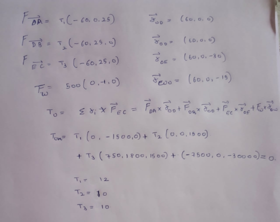 O D oo6o, 0,-15) EJS E C 50, 180o, 150) t. (-3500, o,-300 a.)=o. t T3 ( 1 2 13= 10