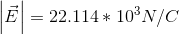 22.114 103N/C E =