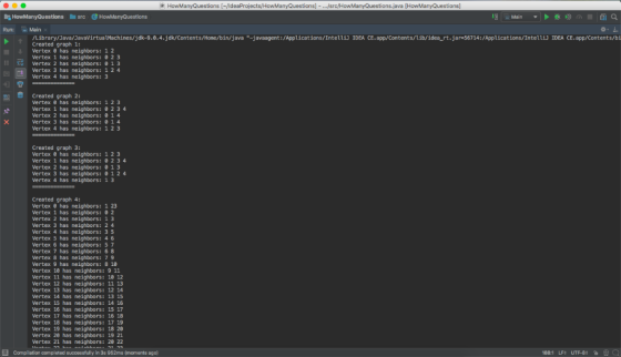 HowM L~ldeaProjects/HowManyQuestions] - ./src/HowManyQuestions.java [H Run: /Library/Java/Ja Virtuau chines/ dk 9 0 4 dk/Cont