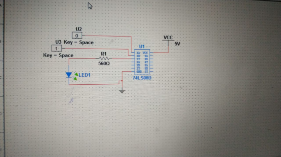 U2 0 VCC U3 Key-Space 5V U1 R1 Key-Space 22 47 560Ω ND 37 ALED1 74L SO0D