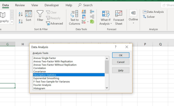O Search Share Review View Developer Data Help Data Analysis Clear Solver Reapply Outline Filter What-If Forecast Sort Text t