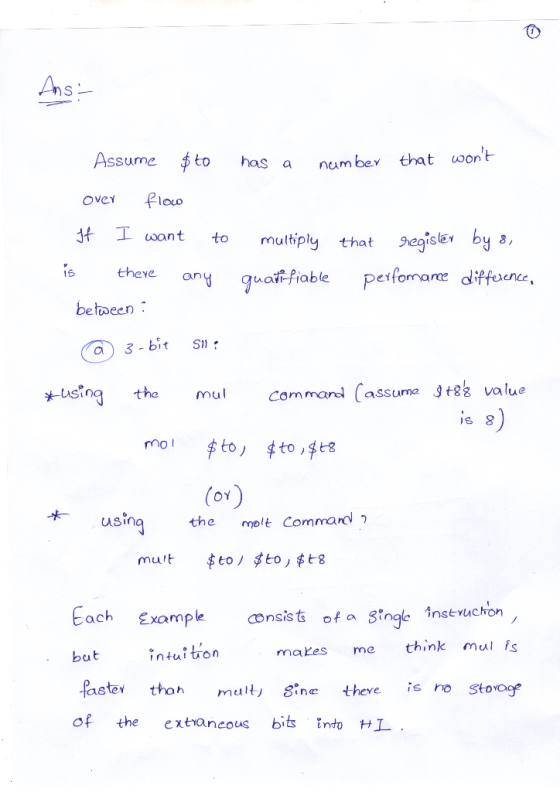Assume to has a ncum be that o OveY ouo tw multiply that egisevby * want to 16 theye. efomaree between usina the mul Command