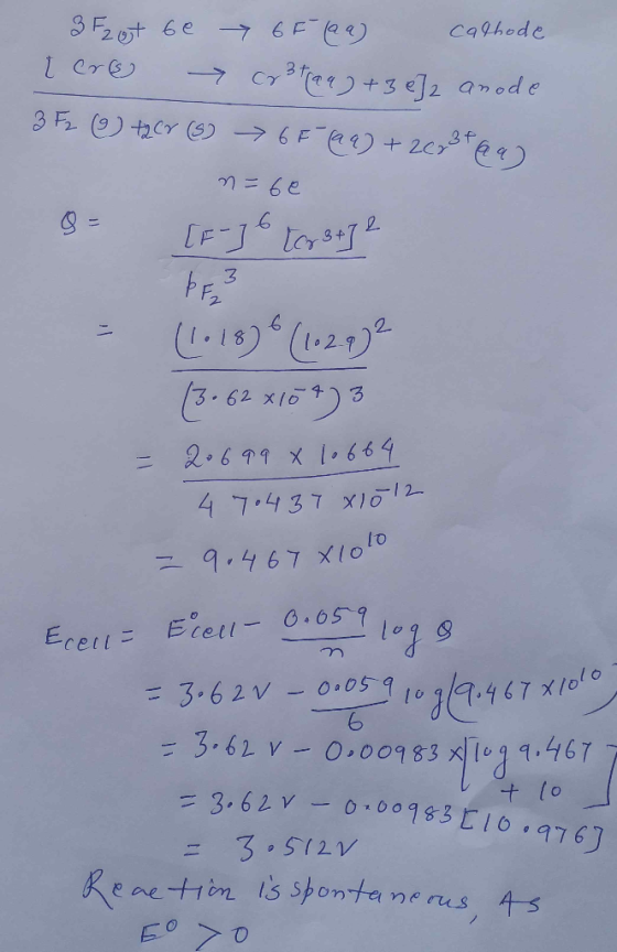 3F2叮t 6e 6F-eq) C9Q.hede. 2 ( -7 6 3千 3 2 1.18) (112甲 3-62 xIo3 x10-12. lo 4、7 , 437 Ecett= Erel 1-0.051 6 3.62 V0 03 976 Ren