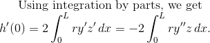 Using integration by parts, we get
