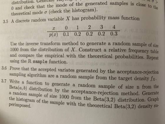 distribution. 0 and check that the mode of the generated samples is close to the (check the histogram). theoretical mode mass