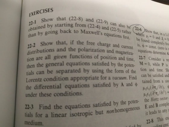 EXERCISES 2-1 Show that 22-8) and (22-9) can also be -6 how that, in a li from (22-4) and (22-5) rather where P-0 and J,- Max