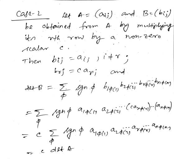 Caij)and B-(bi) ktiohaging Lat A Cafa- L be obtained from A non- 2ero a itn Acalar aii bij Then cani ond anpin arp) det A