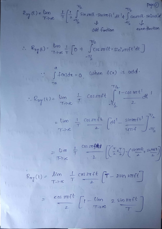 AT/ Odd function even-Ancttor 2. TI t-cos urt dt T/ t Cos 2Tr cos zuft -(ion 2 sin 27