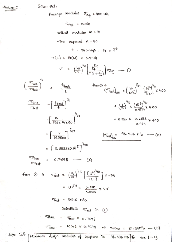 Gvehd e modulus Ch 0-400 HR s5Smin 卡me exponent n : 40 6 t 365 day> , Pf - 1 -Rom。う TO es ID tes Rest X 400 O, sly 1S ะ 0.933