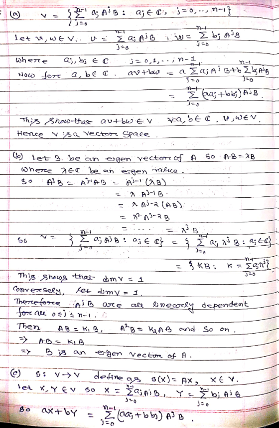 - 0, ., m-ı aje C 3 w = a; AjB let w, w E V, . WHerre a, bj e C av +bu Now forT a, be c o t- aU+bu eE V v a Vectorr Space Hen