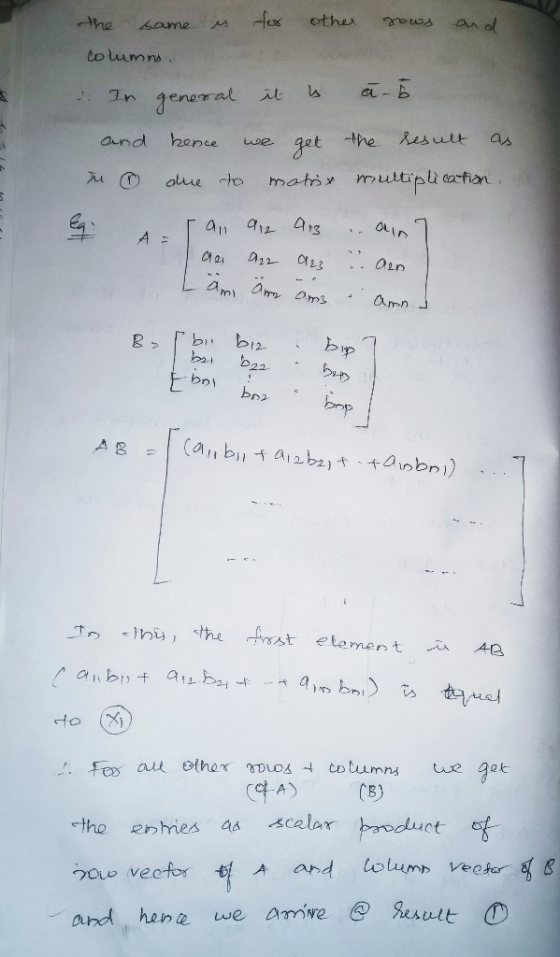 to lumns n qenarat and hence use qet the esutt as 4、 22- Dat 9tD to he enhies as scalar and, hone we amve @ Sesutヒ0