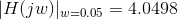 (Ju)|w=0.05 4.0498