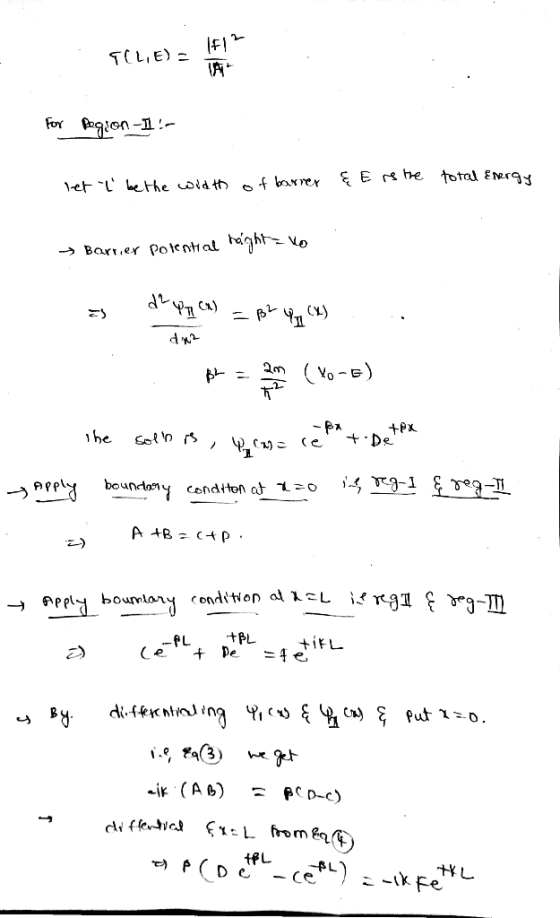If I 吶 → Barr.er Potential han ht.Ko dna PX ,.ST3-1 ε.ry-li boundry prad conditoncử1:0