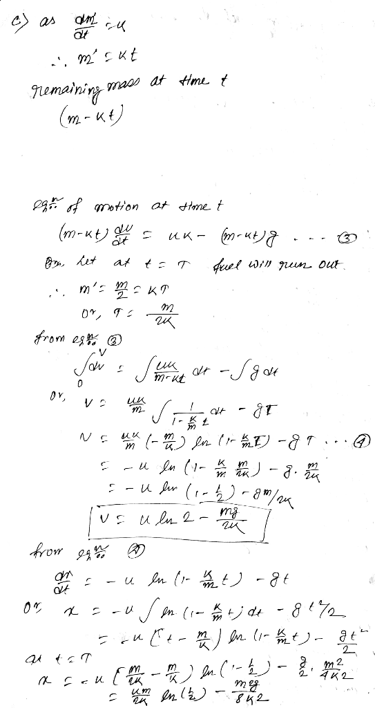 maas at Hme t emainiy Cg mton at tme t (m-t at mut 0 - Jn (1- - m3 u ln 2- hrom g - u Jn (- - m 2. m