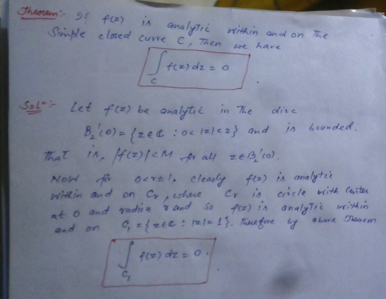 smple eased curre C,7/en 사e have resd eleay f analyte rivi f(z) dz= o .