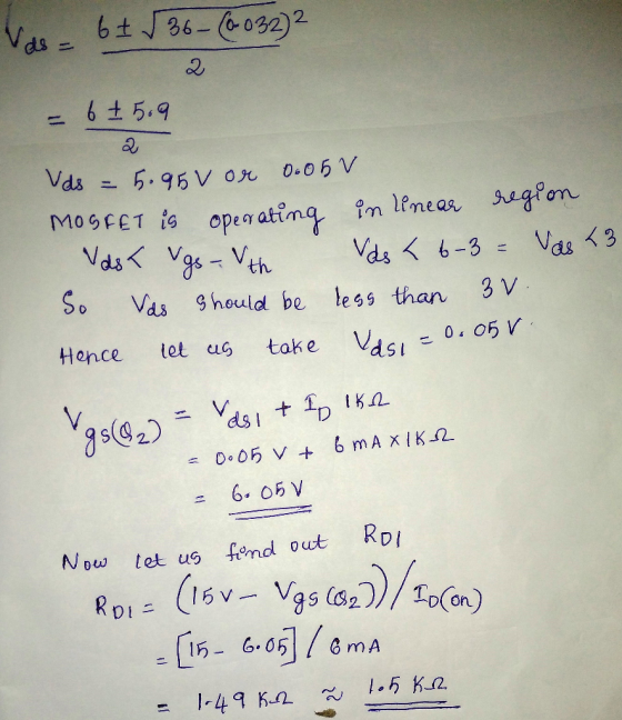 Vds6tJ6-032)2 2 6 +5.9 Vas 5.95 V or 0.06 V im leneas segfon Vas 3 MOGFET iG opear ating Vds gs Ves6-3 th So 3 V Vds ghould b