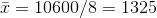 -= 10600/8-1325
