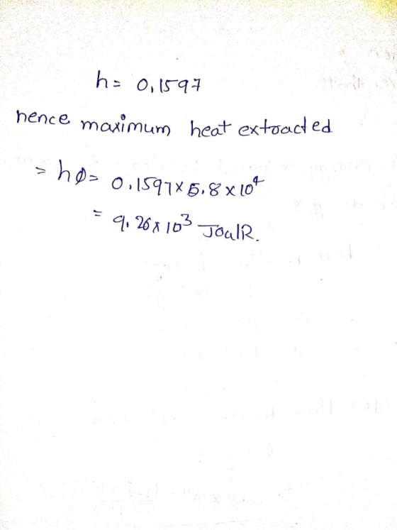 hence maximum heat extoad ed ho S1 E.xo