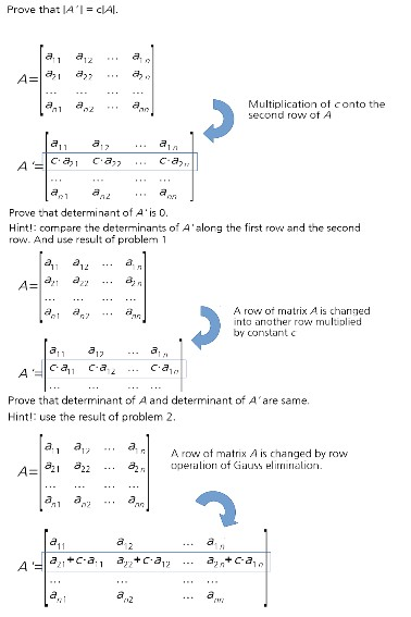 cIAl Prove that IA a A Multiplication of conto the second row of A an Ca C-a Ca A = as Prove that determinant of A is 0 Hint!