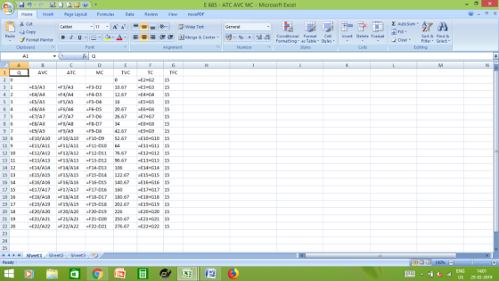 E 685- ATC AVC MC - Microsoft Excel HomeInsertPage LayoutFormulas Data Review View novaPDF Σ AutoSum cut Copy Format Painter