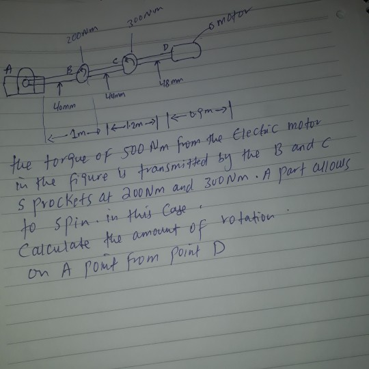 300Nm 200Alm 6mtor yomm k1m-1-12m bm tue torgue of S0 Am from the Elechic motor tM Phe figure t transmitted by the Band C s P