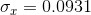 \sigma _x=0.0931