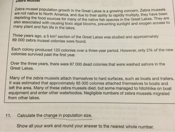 Zebra Musse Zebra mussel population growth in the Great Lakes is a growing concern. Zebra mussels are not native to North Ame