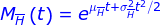 {\color{Blue} M_{\overline{H}}\left ( t \right )=e^{\mu_{\overline{H}} t+\sigma ^2_{\overline{H}}t^2/2}}