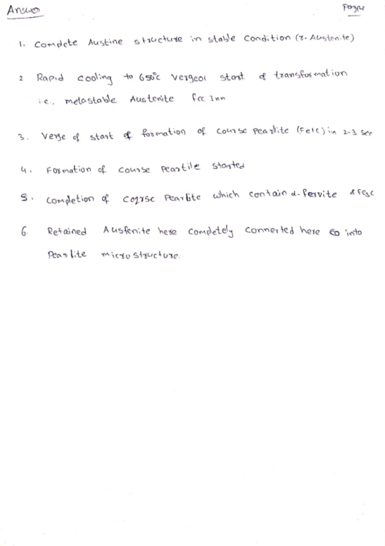 ine stuctute stale condtion ( Austen te) 2 Rapdcoolng -to e metastable Austeite cn te (Fel)in -3 see FOSmation evite FC Compe