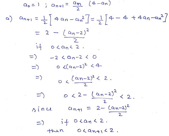 (4-an) ao an 2. 7 +1 2 4 4an an a) aan 2 4 - 4 an 2 2 (an-2)2 2. O an2 . -2 an-2 < O Can-2) 4 Can-2)22. 2 o 2-an 2) < 2 2 2-