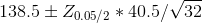 20.05/2 * 40.5/ V32 138.5