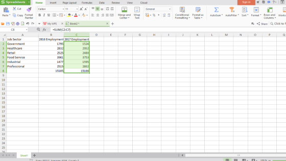 S Spreadsheets HomeInsert Page Layout Formulas Data Review View Cloud Sign in Calibri Paste. [ Copy Format B 1 u田 么▼ Merge an