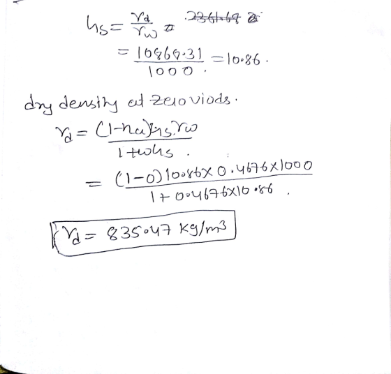 dry densihy ed 2eo viods