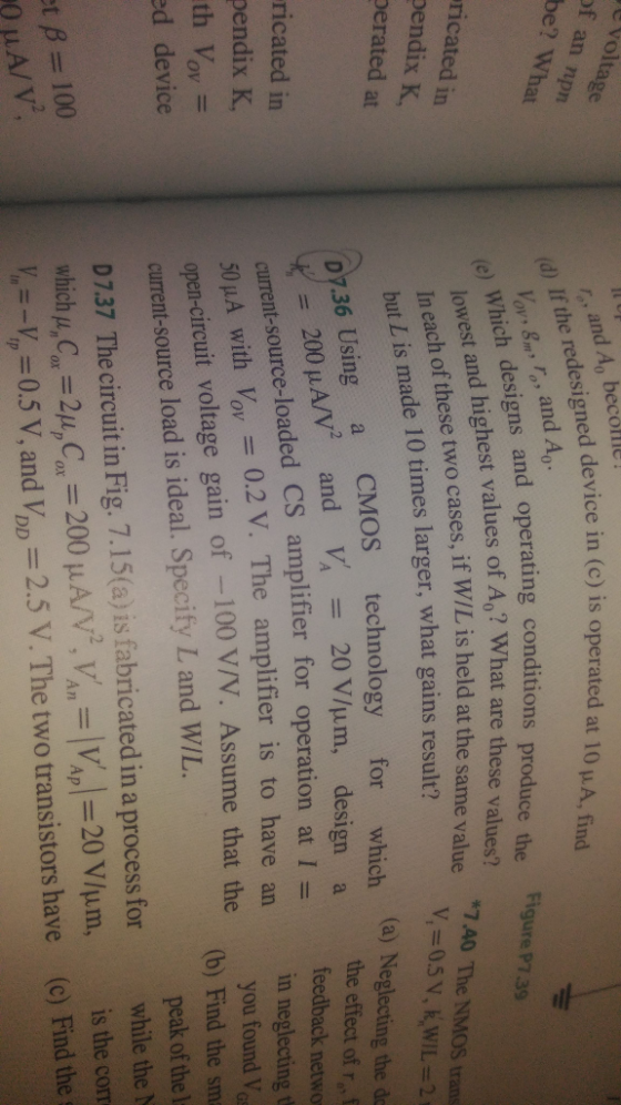 voltage f an npn be? What and Ao becolle ned device in (c) is operated at 10 μΑ, find produce the st and highest values of A,