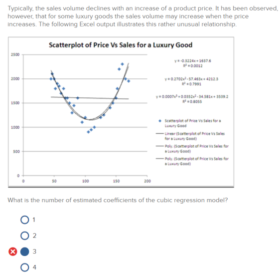 Typically, the sales volume declines with an increase of a product price. It has been observed however, that for some luxury
