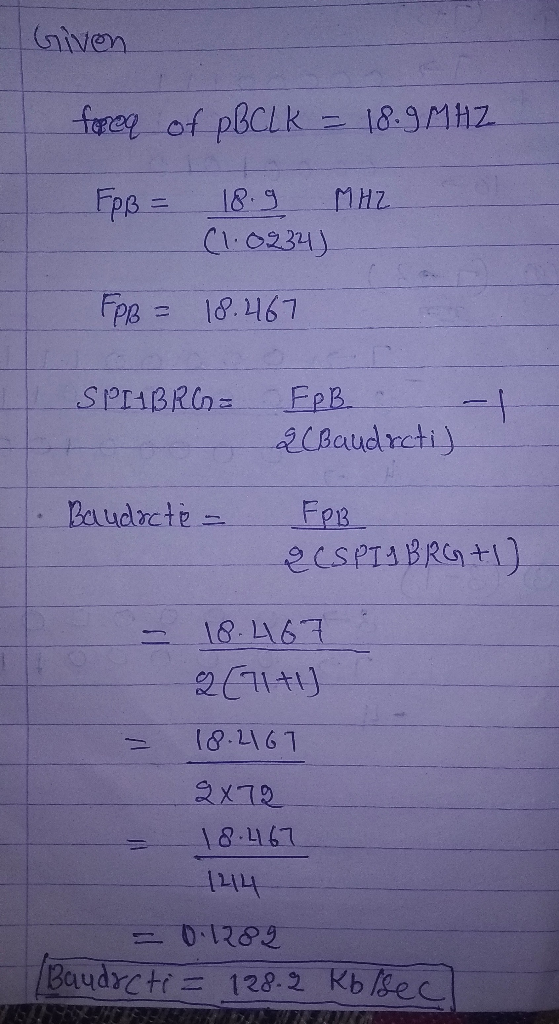 niven fereg of pbCLk= 18-9MHZ MHZ 18.9 C1.0232) 10.167 SPIABRO= FPB 2CBaudreti) Baudrcte FpB ecsPTABRGt1) 18 L67 2C1141J l8.1