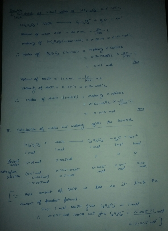 + Na so mal / aao o.ol mol Voolume db na OH = 1。.omL--lo_ m L looL Male Ⅱ. Calculation de malea and molasd agten at- Ruach ,