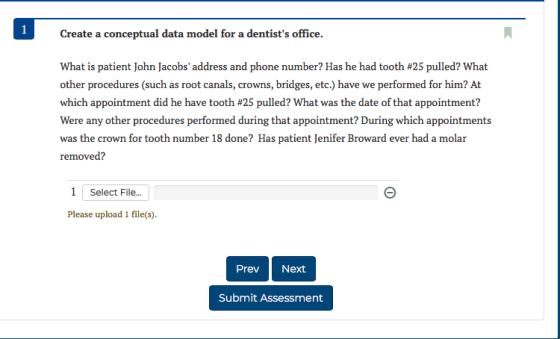 1 Create a conceptual data model for a dentists office. What is patient John Jacobs address and phone number? Has he had to