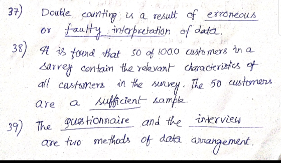 Doutle counti fauty interpretation of dete 38) 4 fond hat S0 of 100.0 Customers in a Silrre contain the yele vant charackrite