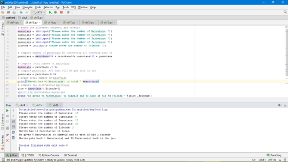 untitled [DA\untitled]-..day \ch15.py [untitled] - PyCharm Eile Edit View Navigate Code Refactor Run Iools VCS Window Help ch