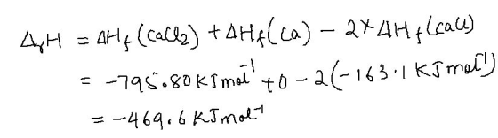 AHH(Call +AH(ca)- 24Hca 79.80KImelt (143Kfme -469.6 KJmo